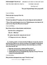 Đề khảo sát chất lượng giữa học kỳ I môn Ngữ văn Lớp 7 - Năm học 2018-2019 - Trường THCS Phương Trung (Có đáp án)